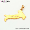 33346 Xuping new arrival high-heel pendant special engraved letter 18k gold pendant jewelry